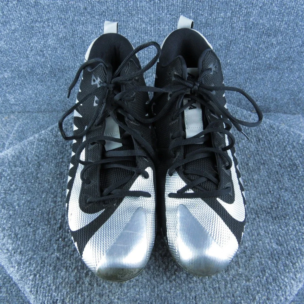 Nike Alpha Menace Football Men Sneaker Shoes Size 11 Medium‎ Silver Synthetic